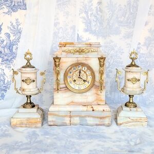 Elegant Gold and Cream Wall Clock